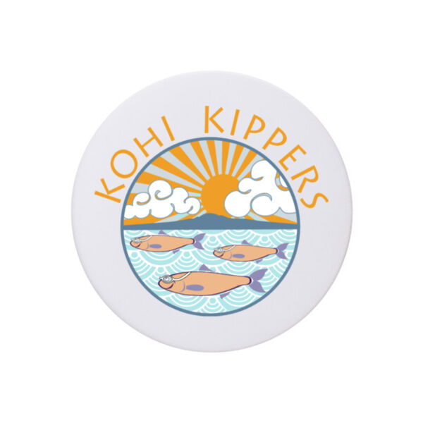 Kohi Kippers Gold  - Coaster - Round Hardboard Thumbnail