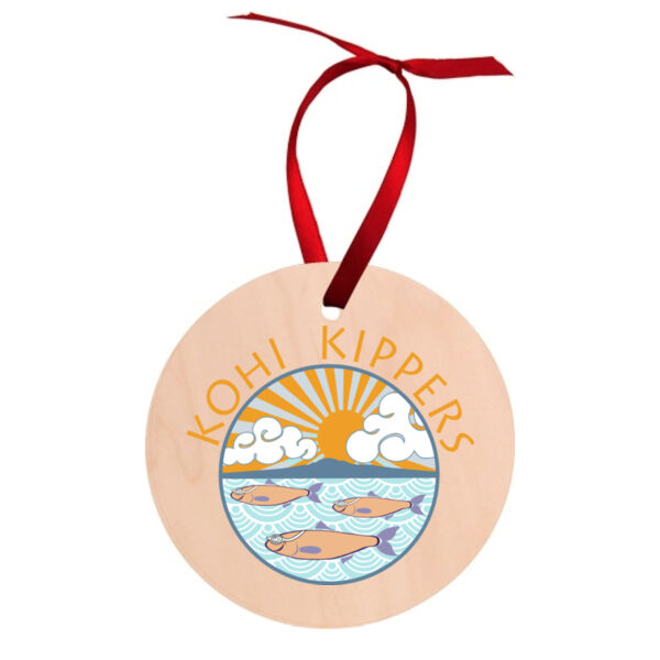 Kohi Kippers Gold  - Round Wood Ornament Thumbnail