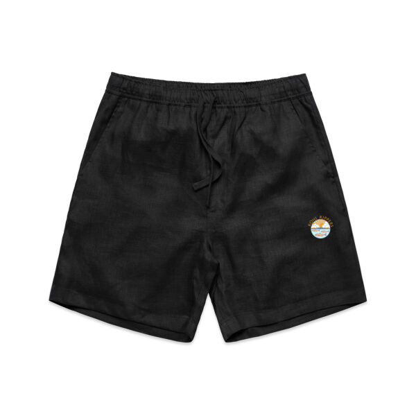 Kohi Kippers Yellow - Mens Linen Shorts Thumbnail