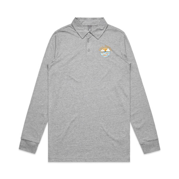 Kohi Kippers Yellow - Mens Chad Longsleeve Polo Thumbnail