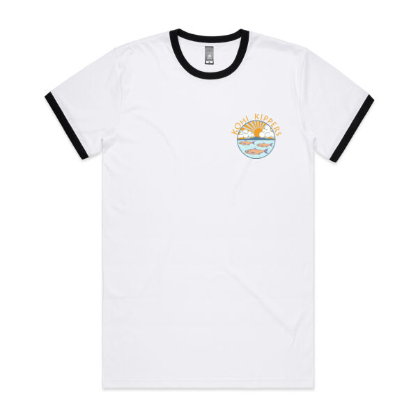 Kohi Kippers Yellow - Mens Ringer Tee Thumbnail