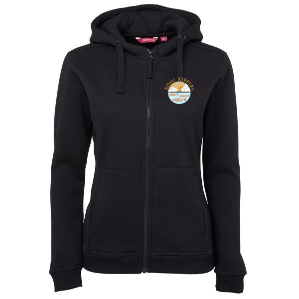 Kohi Kippers Yellow - Ladies Full Zip Fleecy Hoodie Thumbnail