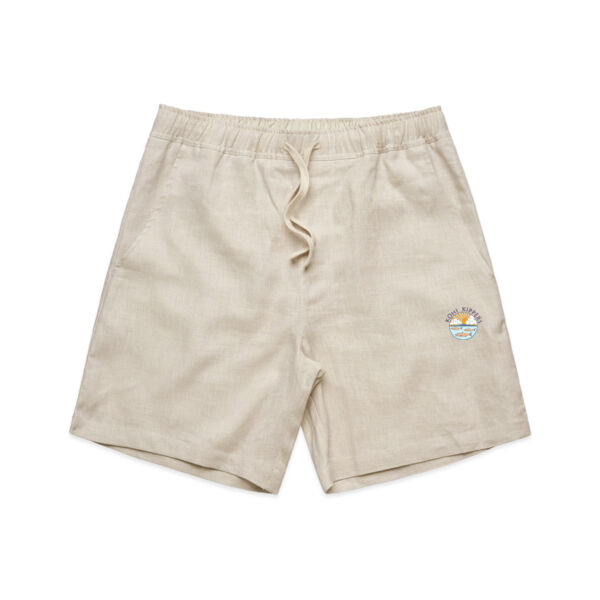 Kohi Kippers Purple - Mens Linen Shorts Thumbnail