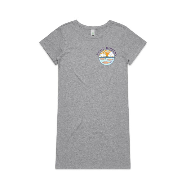 Kohi Kippers Purple - AS Colour Womens Mika Organic Short Sleeved Dress Thumbnail