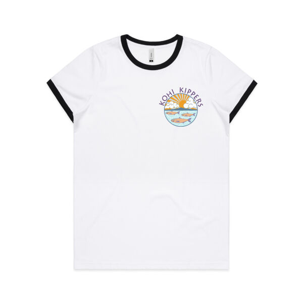 Kohi Kippers Purple - AS Colour Womens Ringer Tee Thumbnail