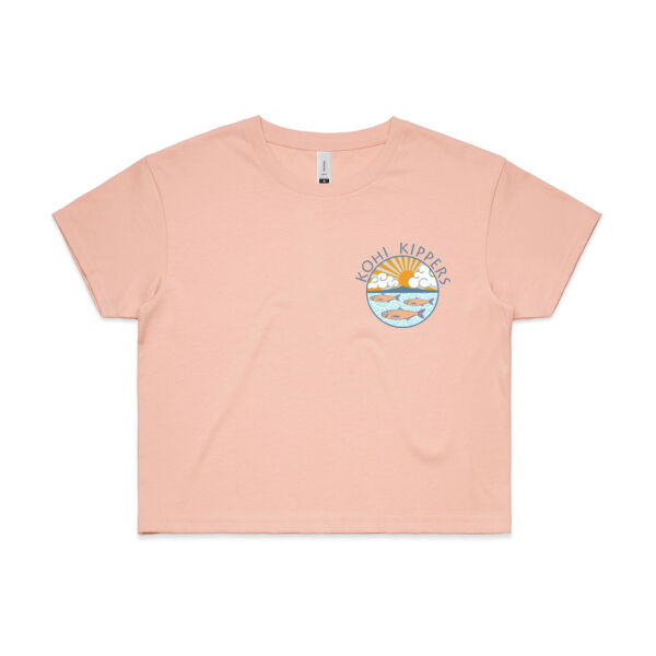 Kohi Kippers Blue - Womens Crop Tee Thumbnail