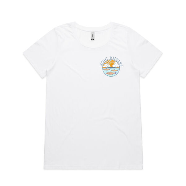 Kohi Kippers Blue - Womens Shallow Scoop Tee Thumbnail